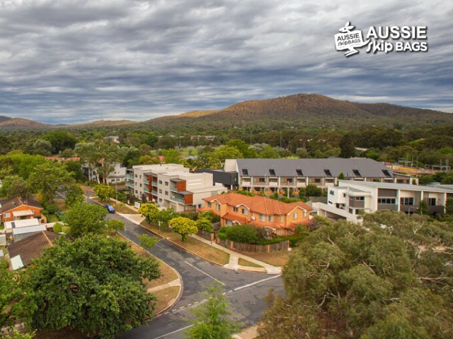 Aussie Skip Bags Canberra arial view of Braddon