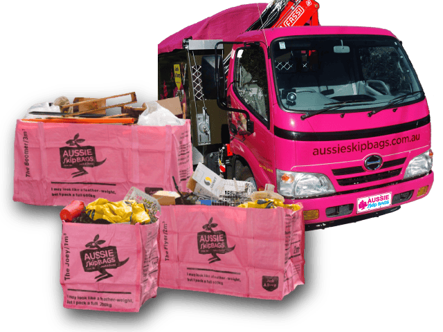 Aussie Skip Bags Maitland feature image of our truck and bags