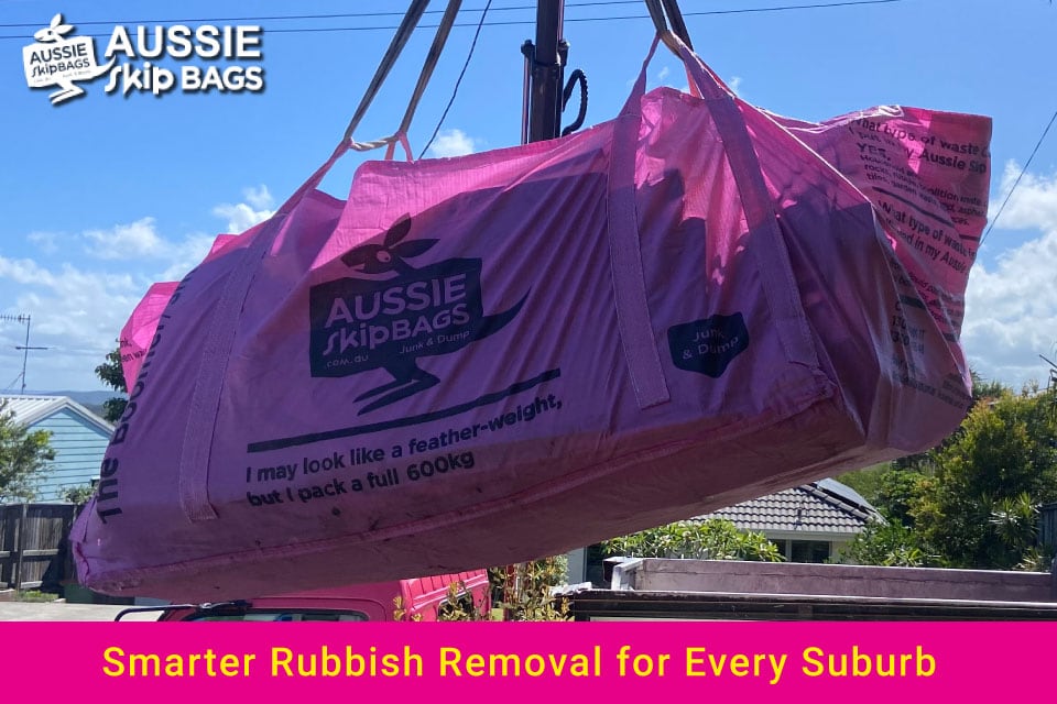 Skip Bags Ipswich article image of a bag being pickup up