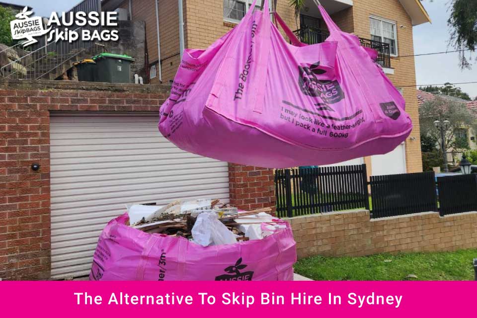 Cheap Skip Bin hire in Sydney article feature image of 2 bags being collected